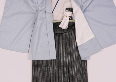 ３歳 男の子 七五三衣装 薄水色・白 一体型